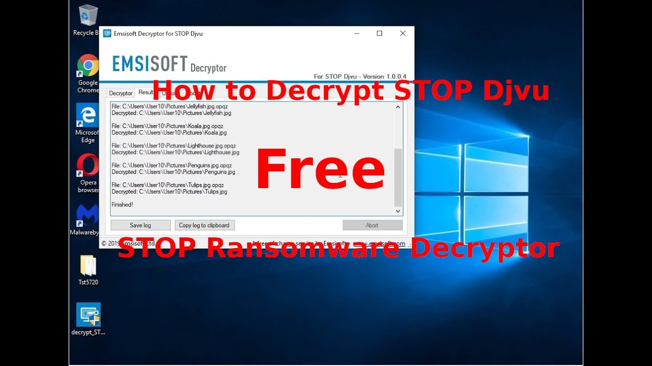 stop ransomware decryptor